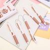 5Pcs Cute Capybara Gel Pens Kawaii Pen Set Quickly-Drying Blue Erasable Pens Office School Supplies Kawaii Aesthetic Stationery