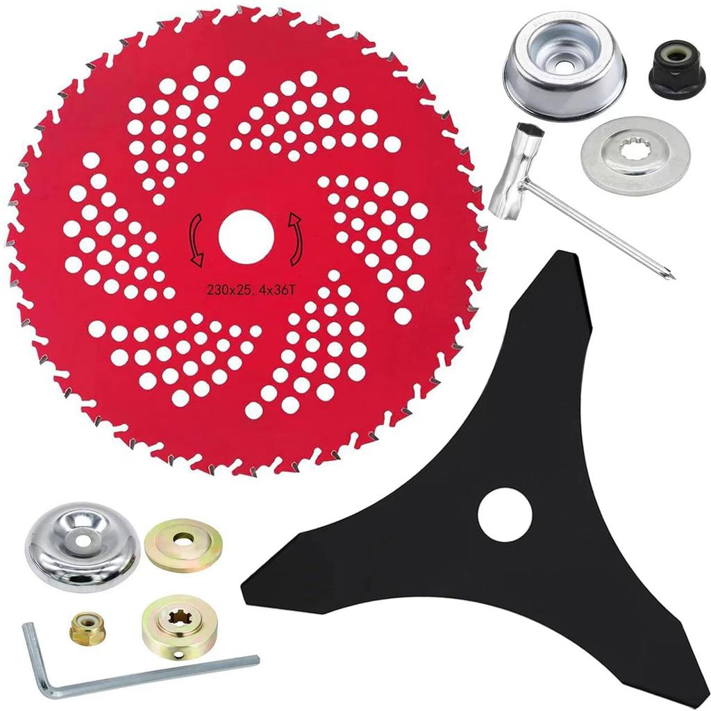 36tooth Carbide Tipped Blades for Brush Cutter Weed Eater Trimmer Compatible with Lawn Care Farmland Roadside Maintenance