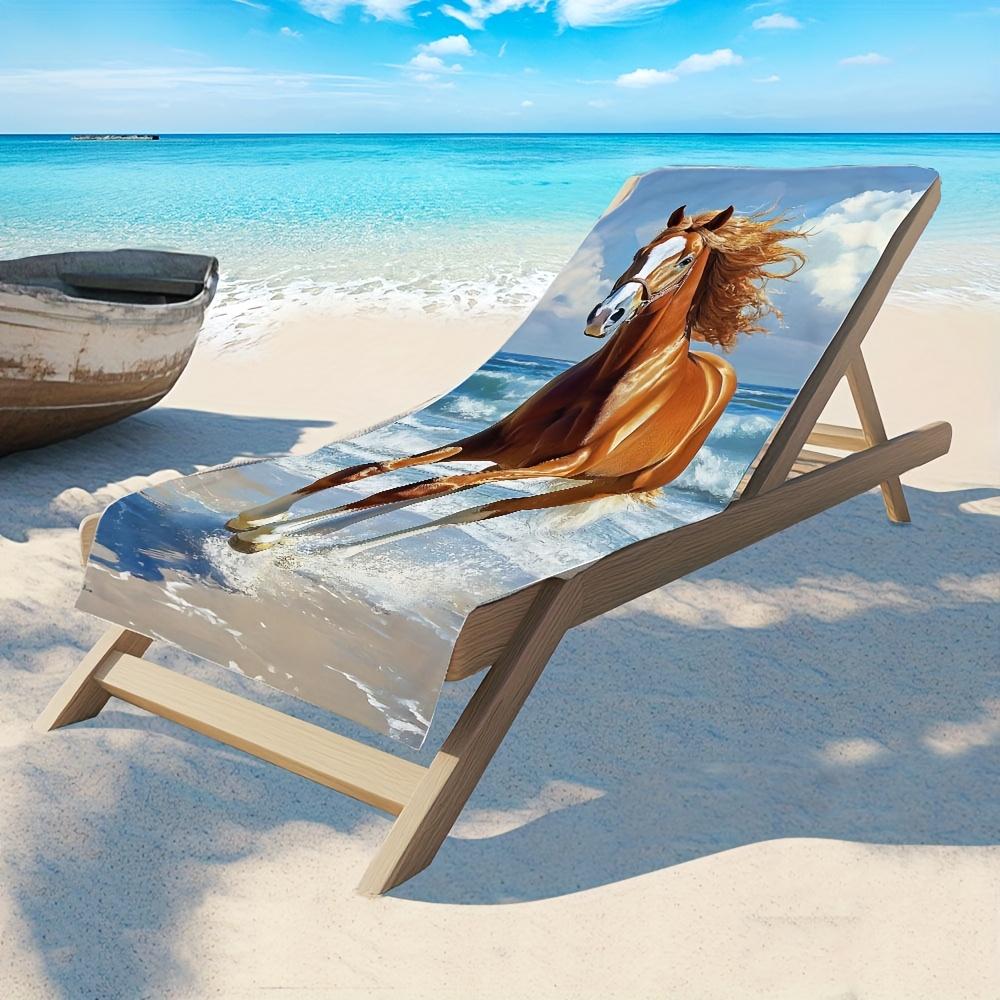 Pferdedruck Mikrofaser Strandtuch Super Weich Schnell Trocknend Leichtgewichtig Moderner Stil für Strand Pool Bad Yoga Fitness Camping Reisen