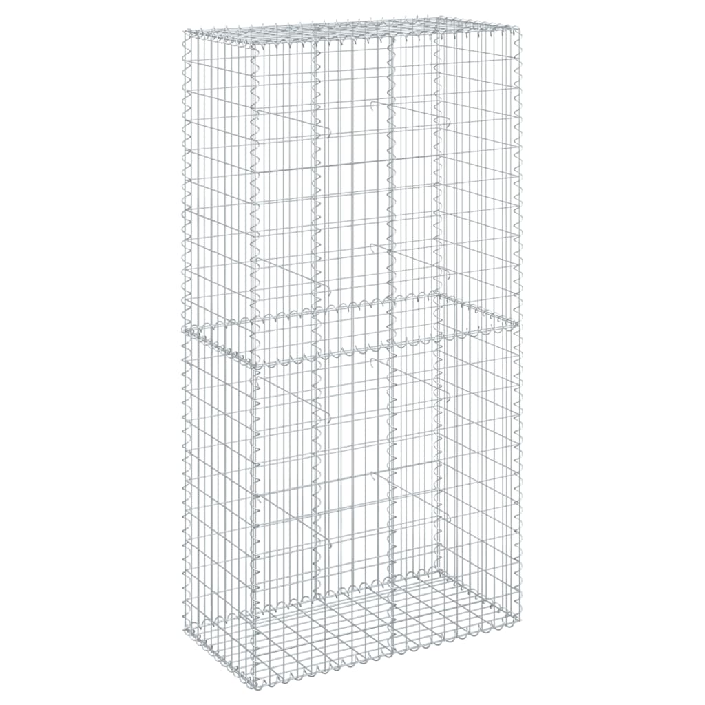Gabion with Lid 100x50x200 Cm Galvanized Iron