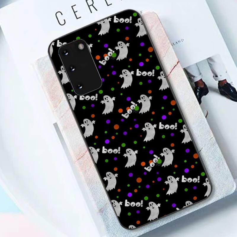 Helloween Cute Ghost Pumpkin Cat Phone Case for Samsung S10 21 20 9 8 Plus Lite S20 UlTRA 7edge