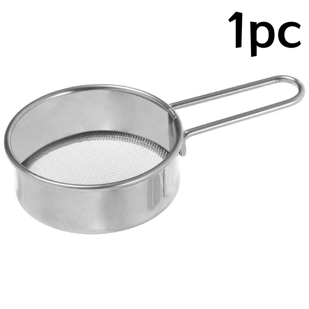 1/2Pcs Stainless Steel Flour Sieve Fine Mesh Sifter Handheld Baking Strainer for Sugar Cocoa Matcha Powder Colander Kitchen Tool