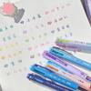6 Stück 0,5 mm Mehrfarbiger Stift 3-in-1 Kugelschreiber Tragbare Krankenpflegestifte für den Studentengebrauch