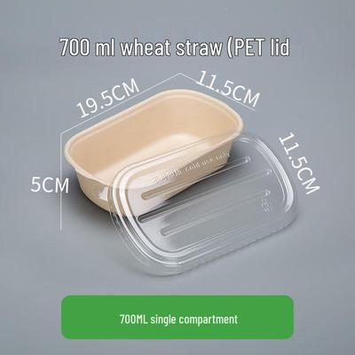 Scatole per Alimenti Biodegradabili Nuoxian a Scomparto Singolo da 700 ml