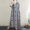 Short Sleeve Plus Size Vintage New In Dresses for Women Casual Loose Long Summer Dress