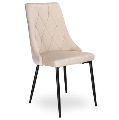 Lincoln Chair Upholstered Beige Velvet