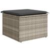 6 Piece Garden Sofa Set with Cushions Light Grey PE Rattan