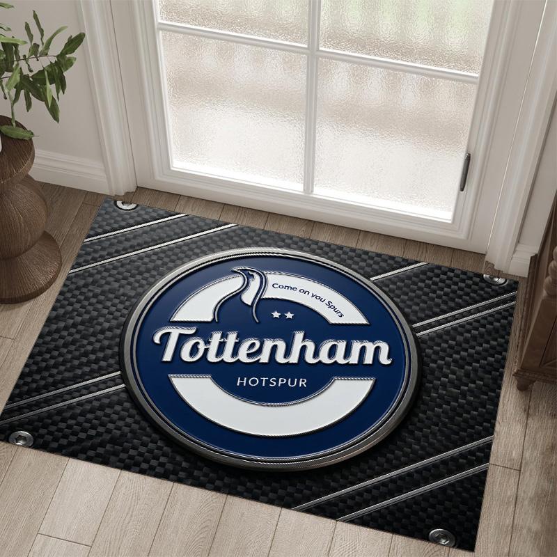 Tottenham Hotspur Design Crystal Velvet Carpet Cozy Non?Slip Printed Rug For Bedroom Living Room Entrance