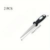 Easy To Grip Handle Knife Sharpener,Diamond Sharpening Stone with One Stone and Two Birds, Double-sided Flat and Curved Design