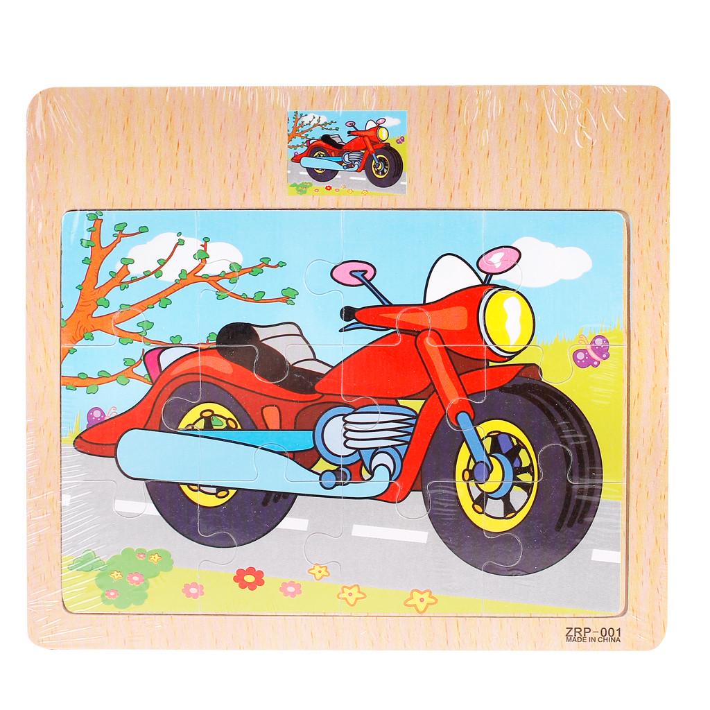 Wooden Puzzle Toy Children Cartoon  Traffic Learning Puzzle Toys