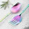 Stainless Steel Coffee Spoon Long-handled Ice-Tea Spoon Long Handle Fruit Fork Tableware Eating Utensils Dishwasher Safe