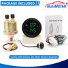 50~150 Celsius Oil Temperature Gauge 0-10 Bar Oil Pressure Gauge 2 IN 1 Car Gauge with Sensor Green/Red backlight for 12v/24v