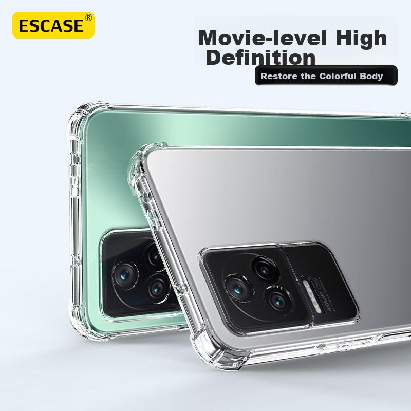 Redmi K40S Phone Case, Xiaomi Redmi K40s Protective Cover, Full Protection Airbag Shockproof Soft, ES-Ip9 Series Upgraded Version, Translucent White