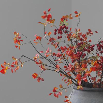 Zen-Inspired Retro Red Floral Arrangement Accessories for Home Decoration