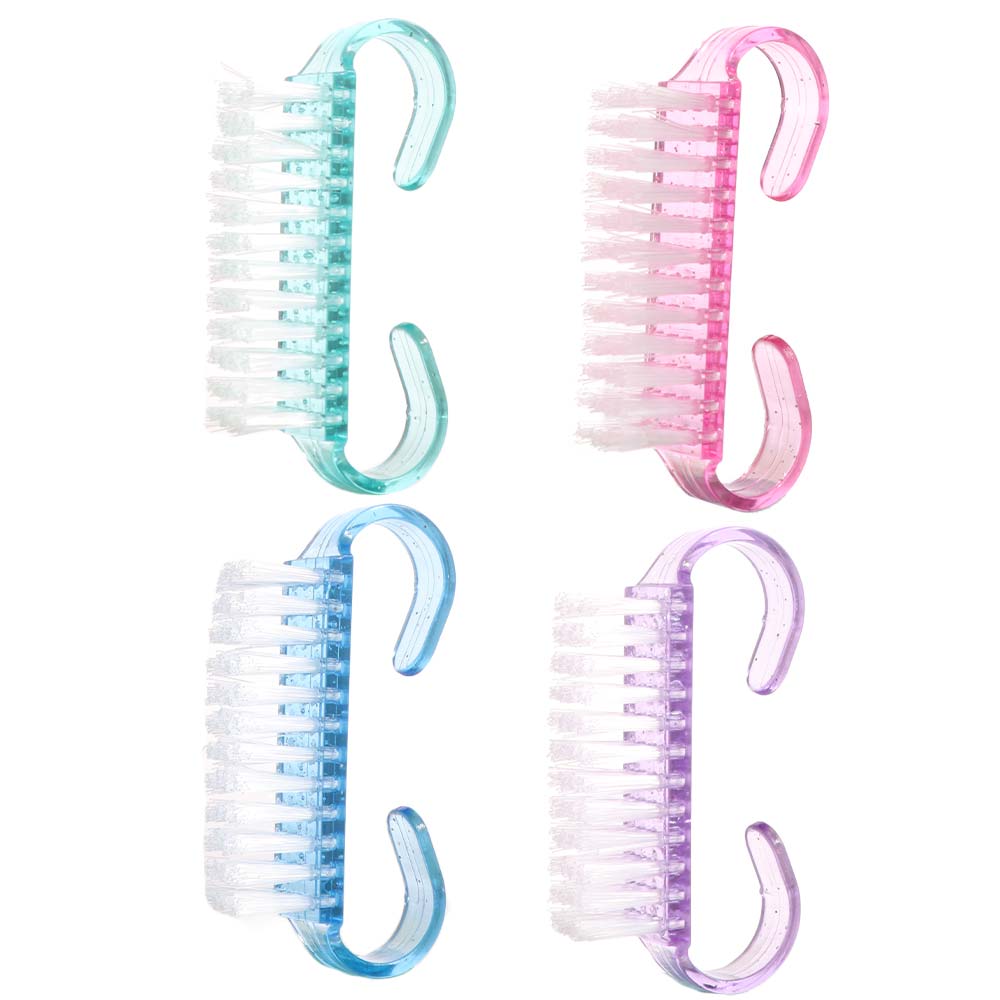 4PCS/SET Soft Bristles Nail Cleaner Dedusting Acrylic Nail Brush Tools Pedicure Brush Dust Removal