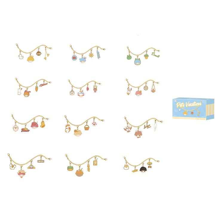 

POP MART DIMOO Pet Vacation Collection Pendant Blind Box Products, Single Mystery Box