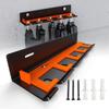 Walls Mounted Pneumatic Tool Holder with Sliding Lock for Secure Storage Heavy Metals 5 Slot Rusts Proof