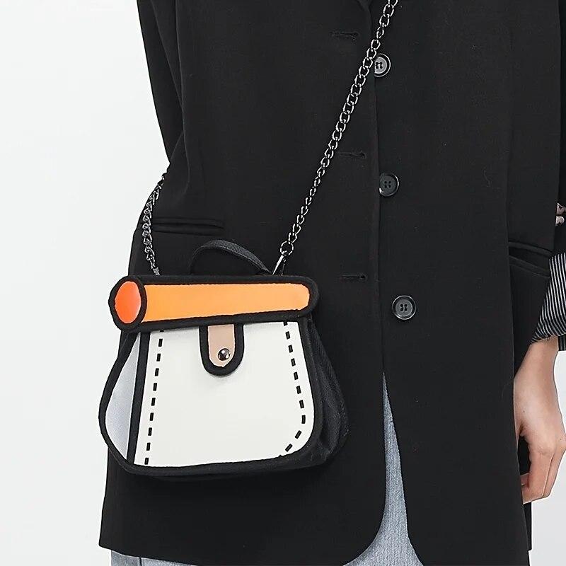 2026 Новый Аниме Двумерный Мультяшный Цепочка Женская Холщовая Сумка Через Плечо Рюкзак — фото 5