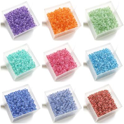 Glass Seed Beads Cut Dyed Diamond Crystal Beads for DIY 450G