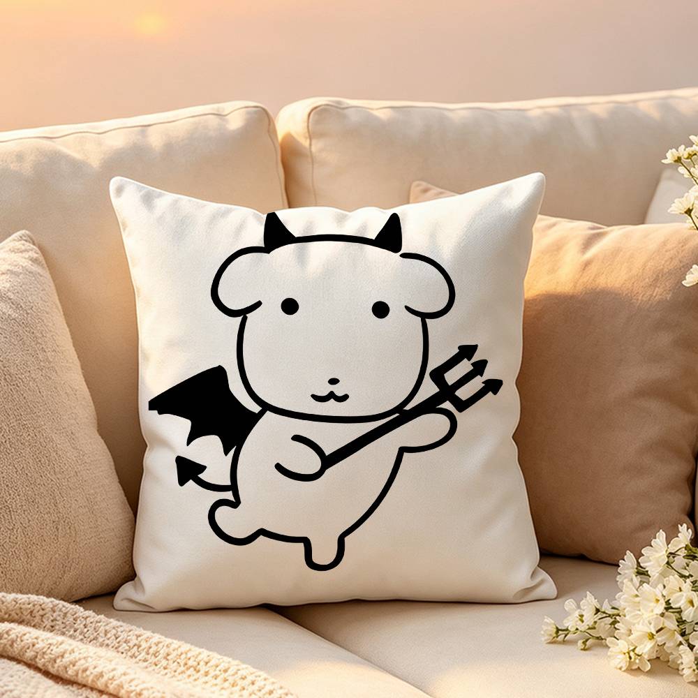 Kawaii Gganadi Dog Pillow Case Pattern Printed Pillowcase For Living Room Sofa Cushion Cover
