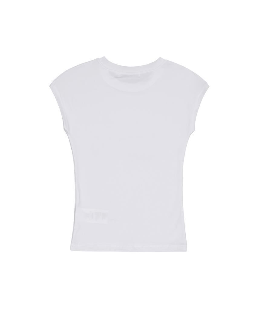 ROCKCAKE Aura Cap Sleeve Top - White