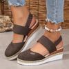 [Stylish | Comfortable] Stylish Comfortable Wedge Sandals | Ladies' Thick Sole Women Shoes