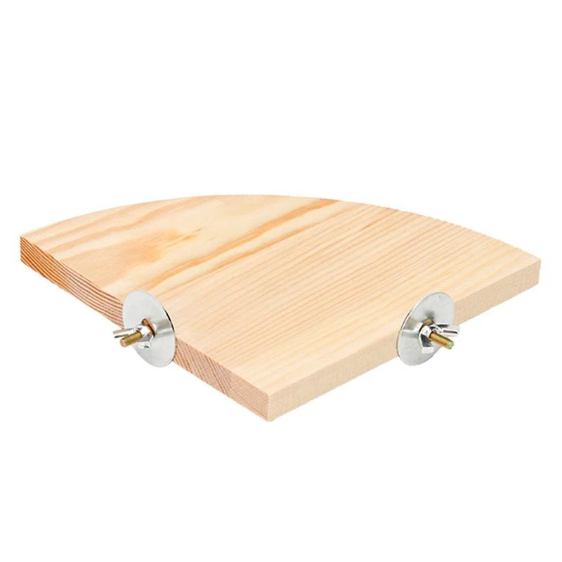 1 Stück Haustier Vogel Papagei Holz Plattform Ständer Rack Spielzeug Hamster Ast Sitzstangen für Vogelkäfig Spielzeug 3 Größen Haustier Station Brett