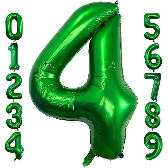 40 Inch Dark Green Number 5 Balloon Large Size Giant Jumbo Digit Mylar Foil Helium Dark Green Balloons for Birthday Party Celebration Decorations