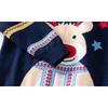 Children's Clothing Boys' Christmas Reindeer Pullover Sweater Autumn and Winter Kidsren's Striped Sleeve Knitwear Baby Star Sweater