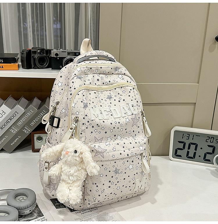 Schoolbag Sea Salt Fog Island Star Smudge Couple Tide Backpack High School Handsome Sports Student Training Air Cushion Backpack