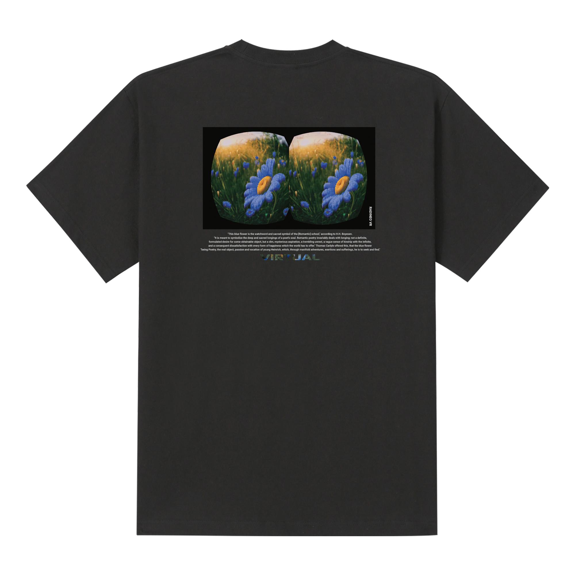 Radineo Virtual Flower Short Sleeve T-Shirt Black S