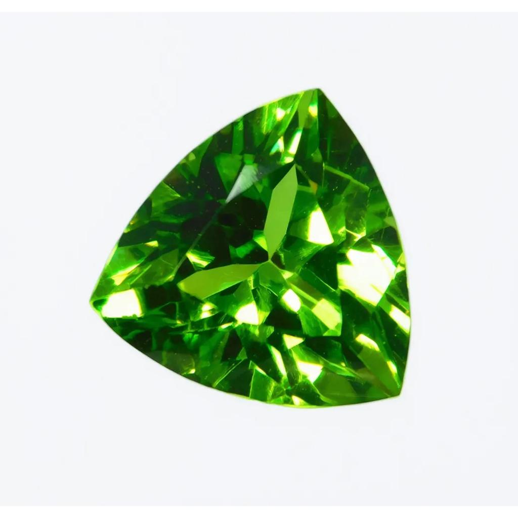 9.90 Ct Trillion Cut Natural   Peridot Green Loose Gemstone