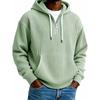 QICED Men's Fashion Autumn/Winter Long Sleeves Hooded Casual Solid Color Print Autumn Winter Hoodie