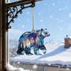 1/2/3/4/5 Stück Weihnachten Acryl Eisbär Hängedekoration Auto Rückspiegel Weihnachtsbaum 2D Flach Buntglas Bär Hängeornament Feiertag