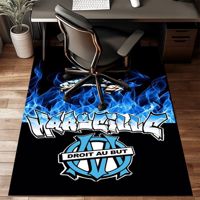 Flame Logo Design Printed Office Carpet Chair Cushion Entryway Rug, Rugs for Living Room, Bedroom Christmas gifts