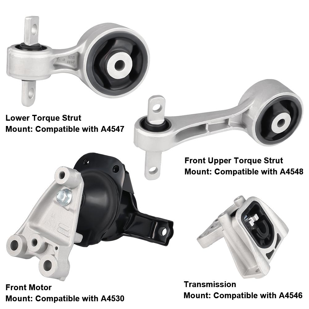 

4 шт. Подушки двигателя и КПП Комплект для 2006-2011 Honda Civic 1.8L Модель с механической коробкой передач A4546 A4547 A4548 A4530