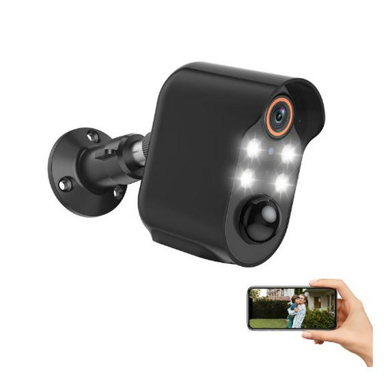

Solar-Powered WiFi Outdoor Security Camera with Night Vision, Human Detection, Visual Intercom, and Cloud Storage