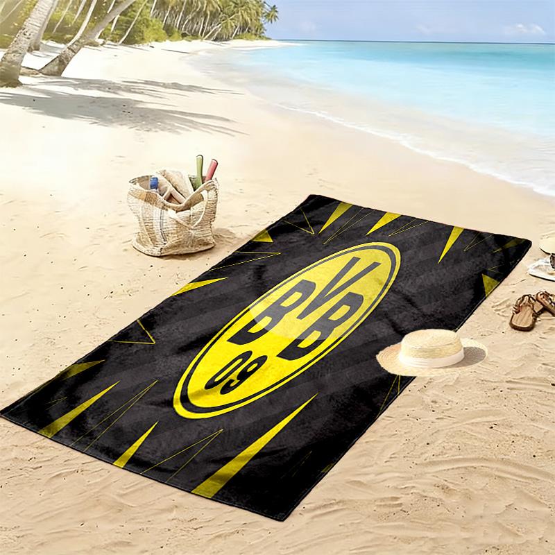 Lebendiges BVB-Logo-Design Strandtuch Strand Outdoor-Camping Schnelltrocknendes Badetuch Outdoor-Pooltuch Schwimmen Mode-Druck Strand