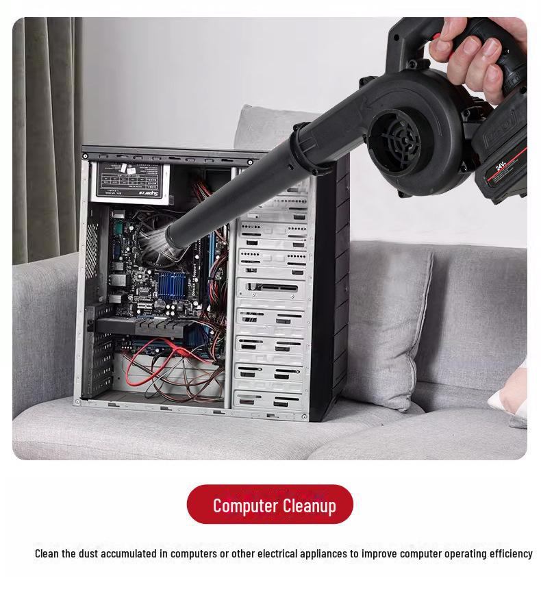 Rechargeable High-Power Turbo Fan & Lithium Electric Dust Blower Hair Dryer