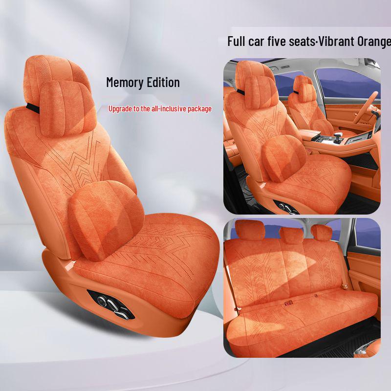 AITO M5/M7/M8/M9 Car Seat Covers with Suede, Ventilated, Breathable Saddle Pad, Half-Wrap Cushion