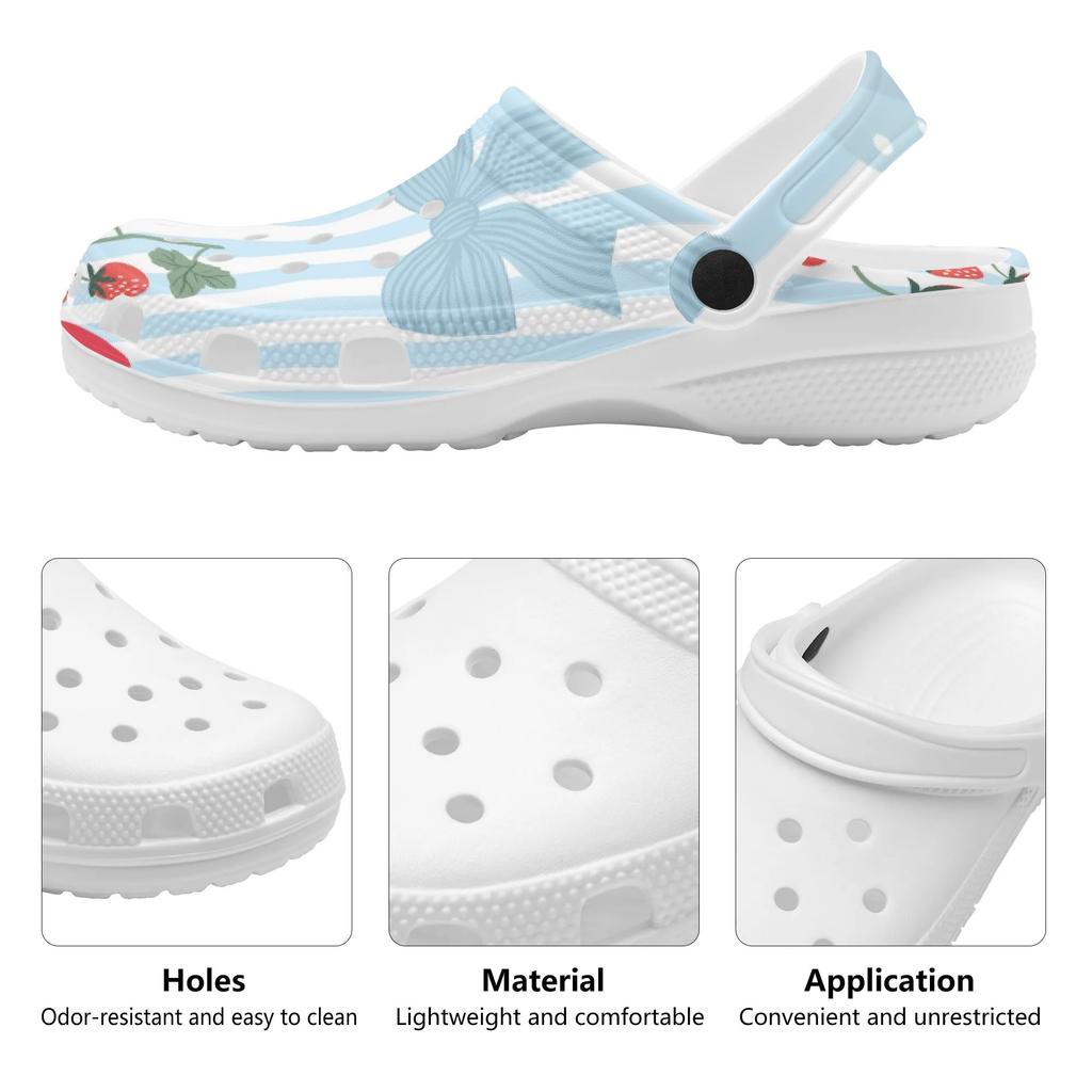 Women Men Cartoon Printed EVA Clogs Lightweight Breathable Slip On Casual Footwear Soft Sole Summer Sandals Daily Walking