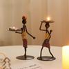Without Candles, Creative Candlestick Crafts Miniature Iron Candlesticks Decor, Vintage Metal Candlestick Candle Holder