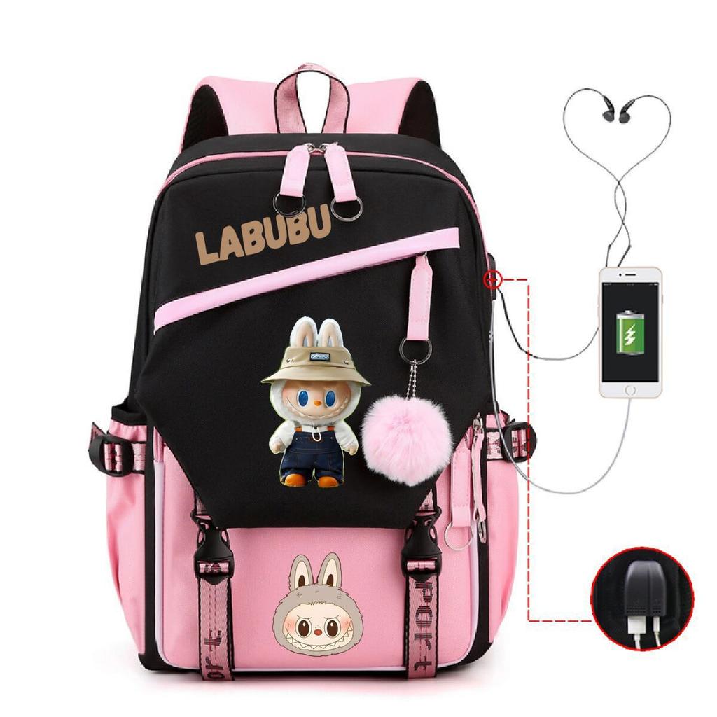 New Printed Junior High School Students Schoolbag Large-capacity Spine Backpack
