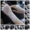 Thin Lace Half Finger Gloves Breathable Sun Protection Riding Gloves Driving Gloves  Wedding Events