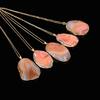 Hot Natural Crystal Quartz Healing Point Chakra Bead Gemstone Necklace Pendant SUN