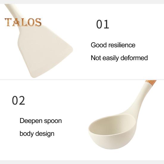 Kochspatel, Lebensmittelqualität, Kochutensilien, unverformt, praktischer Holzgriff, Bratspatel, Suppenkelle, Restaurant-Werkzeug