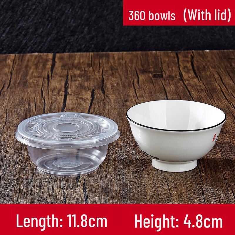 Disposable Plastic Round Bowls with Lids
