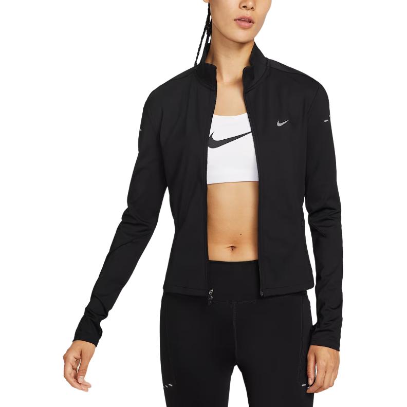 

Женская куртка Nike с однотонным логотипом, приталенного кроя, со стойкой, с длинными рукавами, черная IB1999-010 M