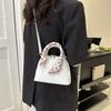 Chic Korean Style Retro Shell Handbag Versatile Crossbody Bag In Classic Black