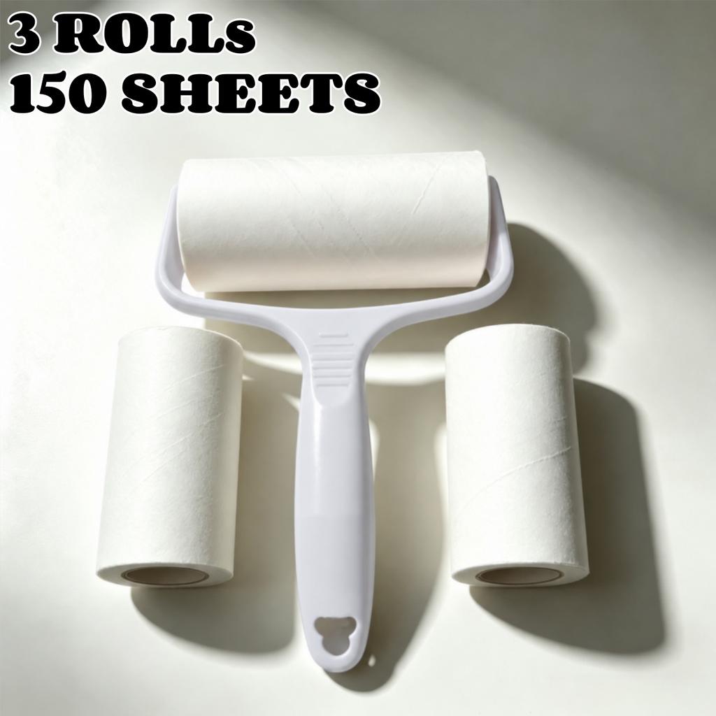 Xiaomi 1/6pc Sticky Lint Roller Velvet Brush Hand-tear Replaceable Roll for Clothing Carpets Car Seats Pets Hair Removal Cleaning Tool